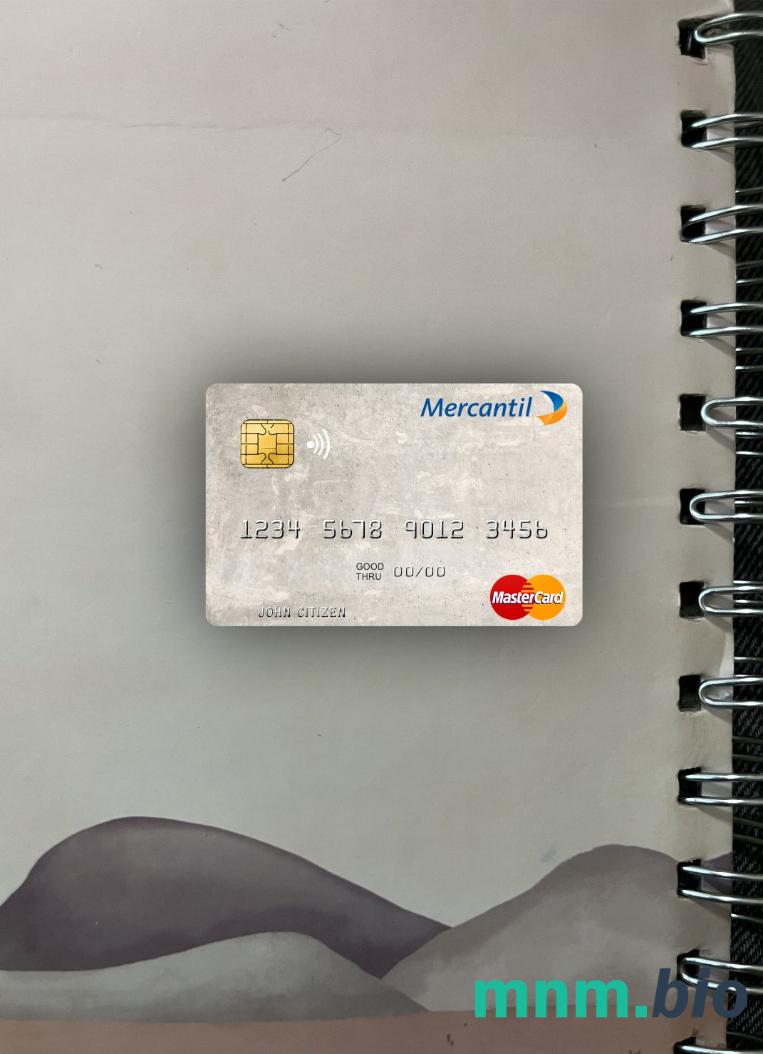 Venezuela Banco Mercantil wygląd zdjęcia mastercard skan PSD + zdjęcie